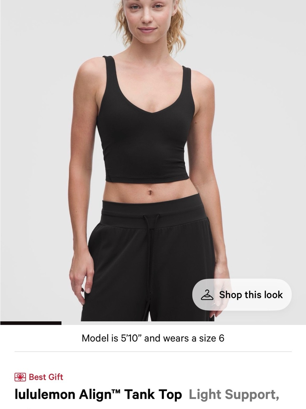 Lululemon align tank top | Black | small